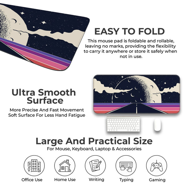 Retro Moon Road Deskmat