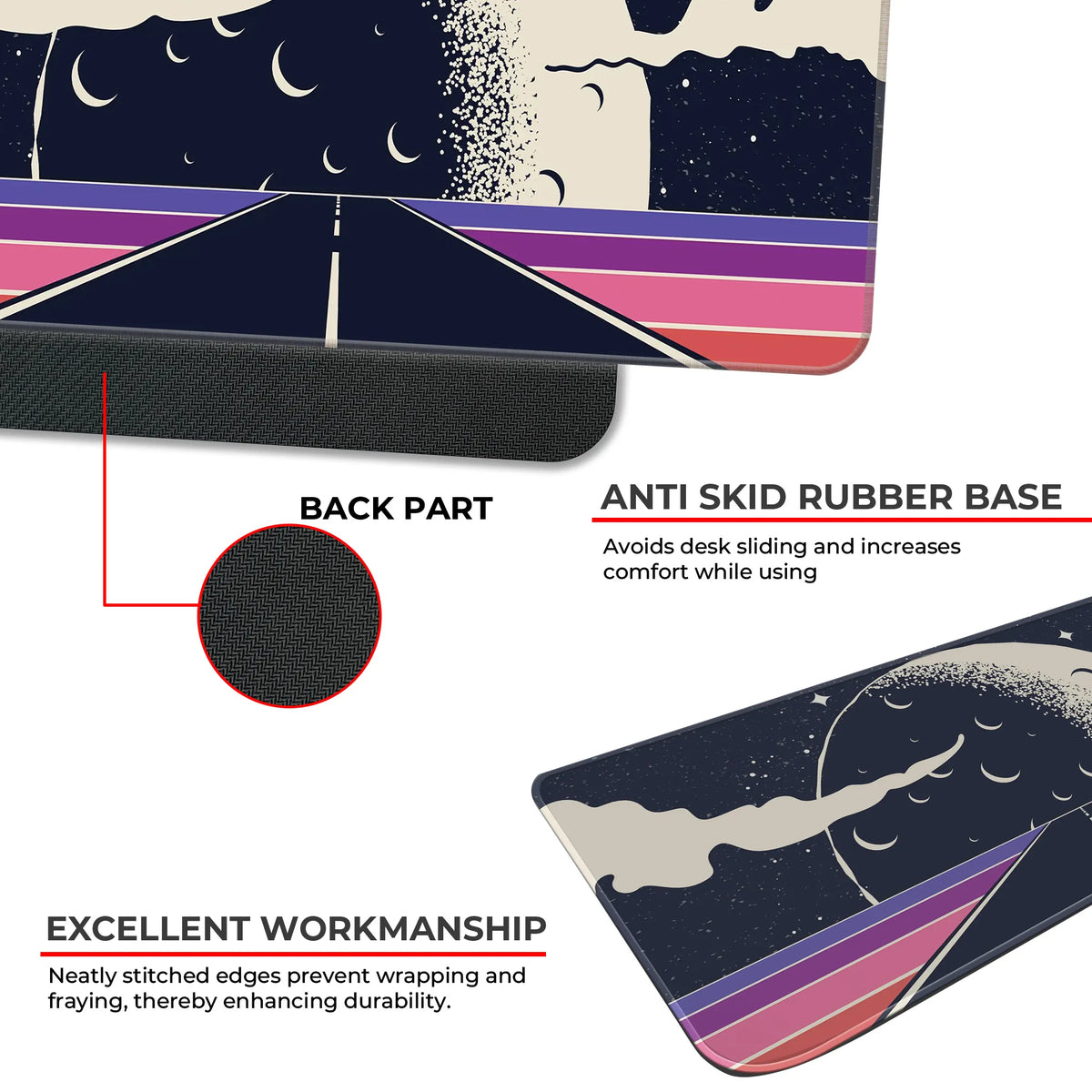 Retro Moon Road Deskmat