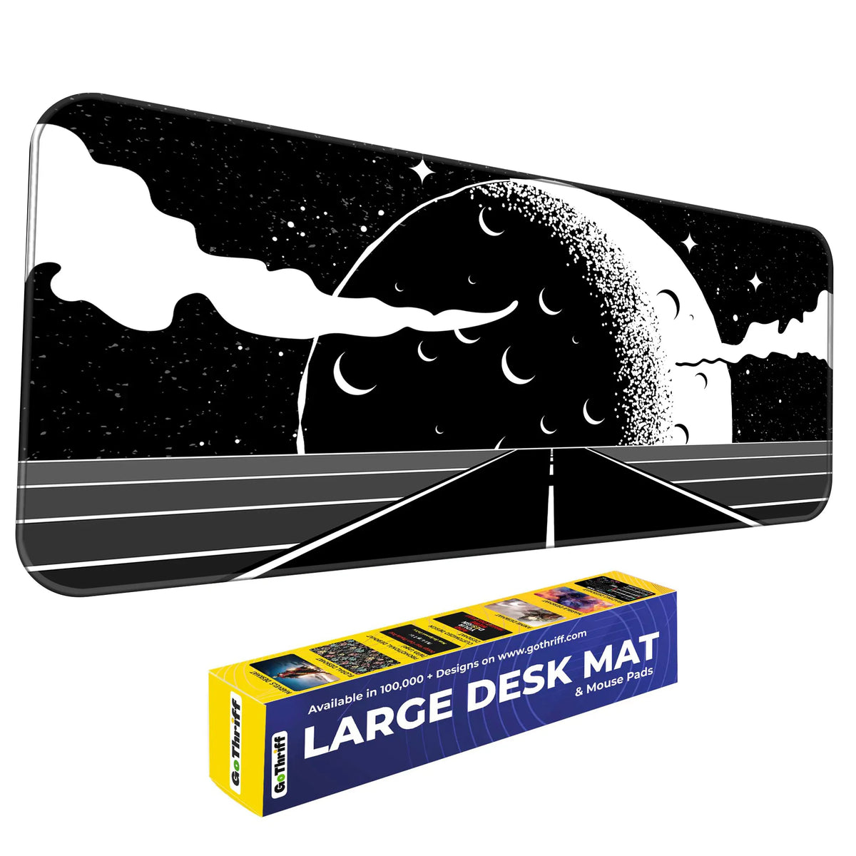 Retro Moon Road Deskmat