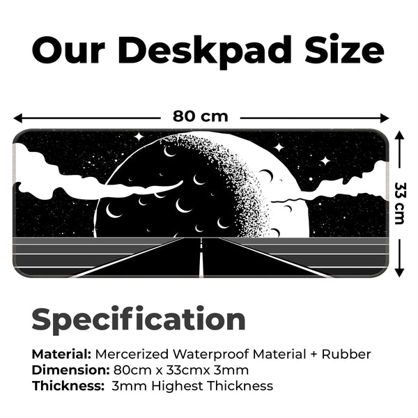 Retro Moon Road Deskmat