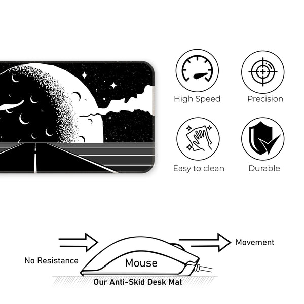 Retro Moon Road Deskmat