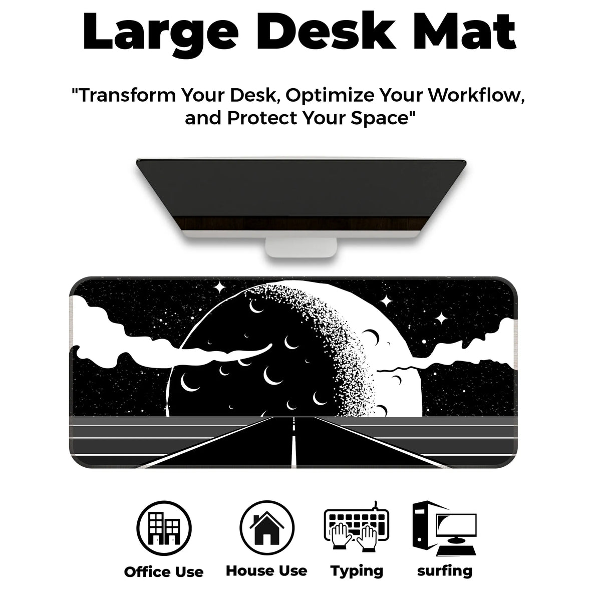 Retro Moon Road Deskmat