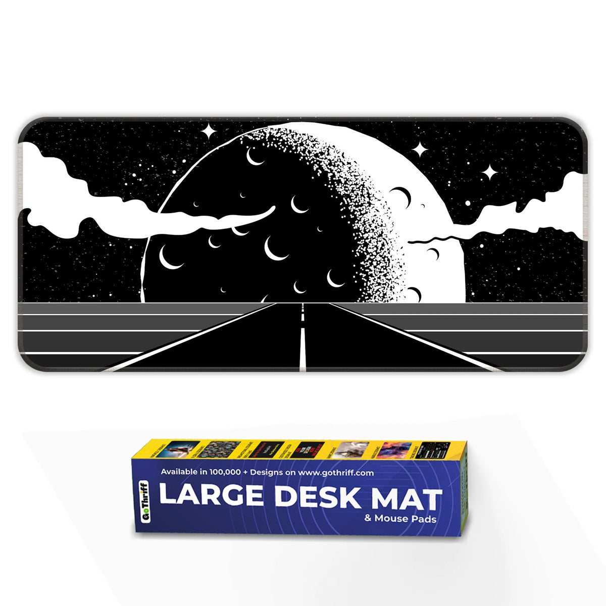 Retro Moon Road Deskmat