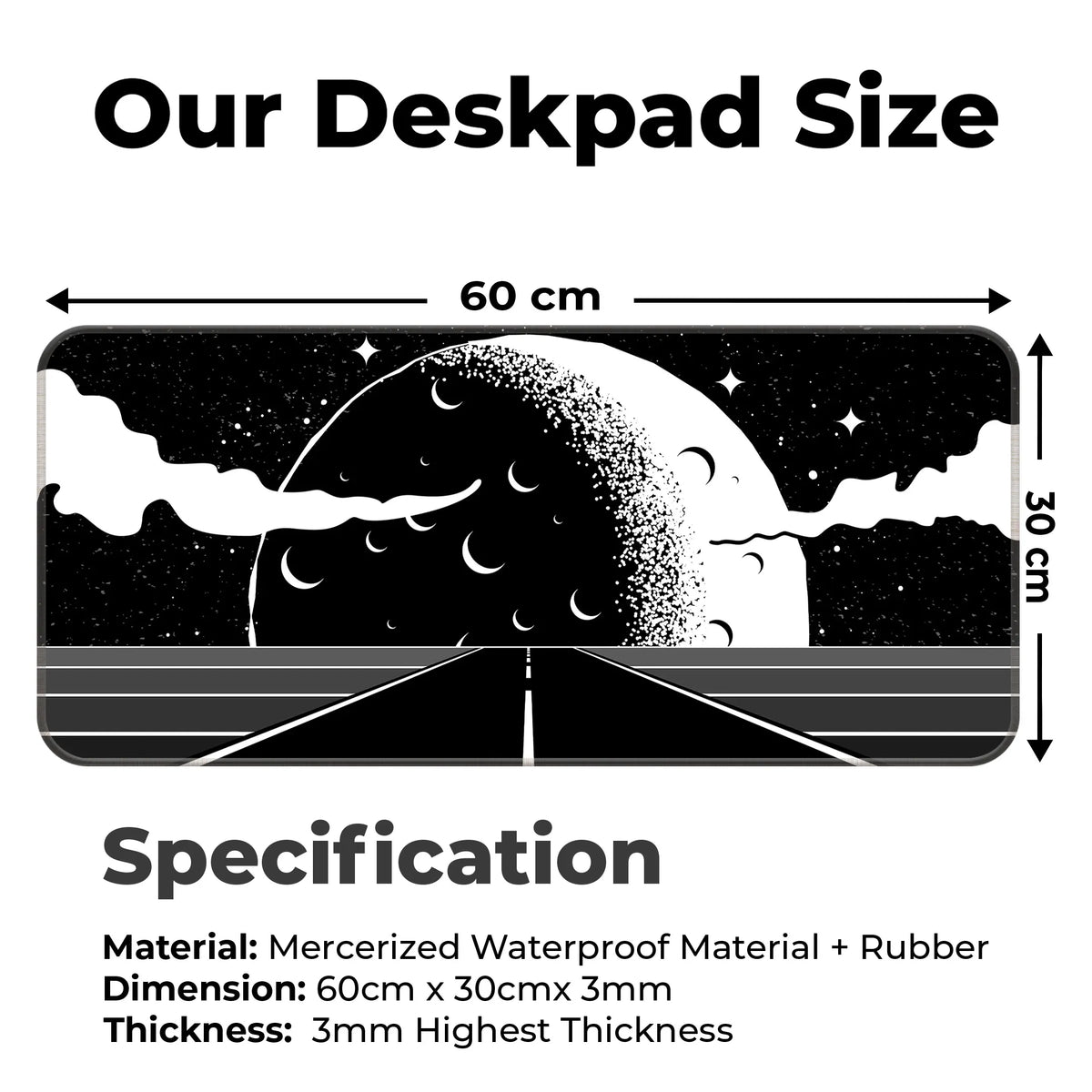 Retro Moon Road Deskmat