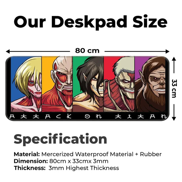 Attack On Titan Deskmat