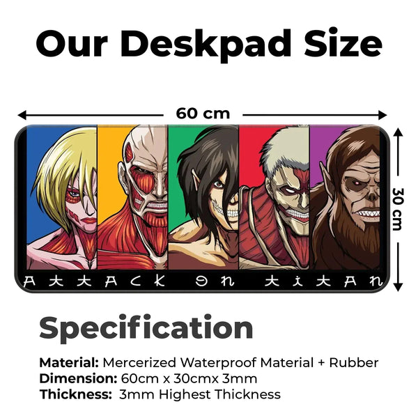 Attack On Titan Deskmat