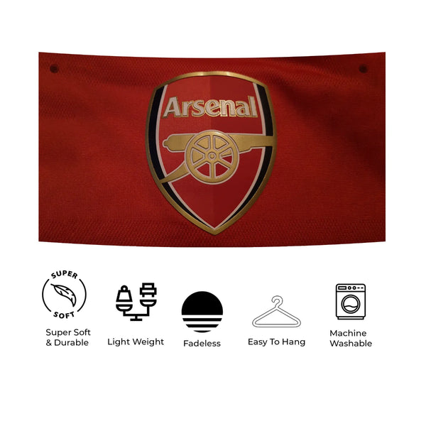 Arsenal Jersey Texture – Authentic Fabric Design Tapestry