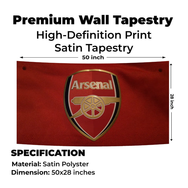 Arsenal Jersey Texture – Authentic Fabric Design Tapestry