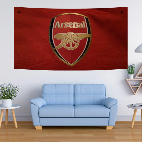 Arsenal Jersey Texture – Authentic Fabric Design Tapestry
