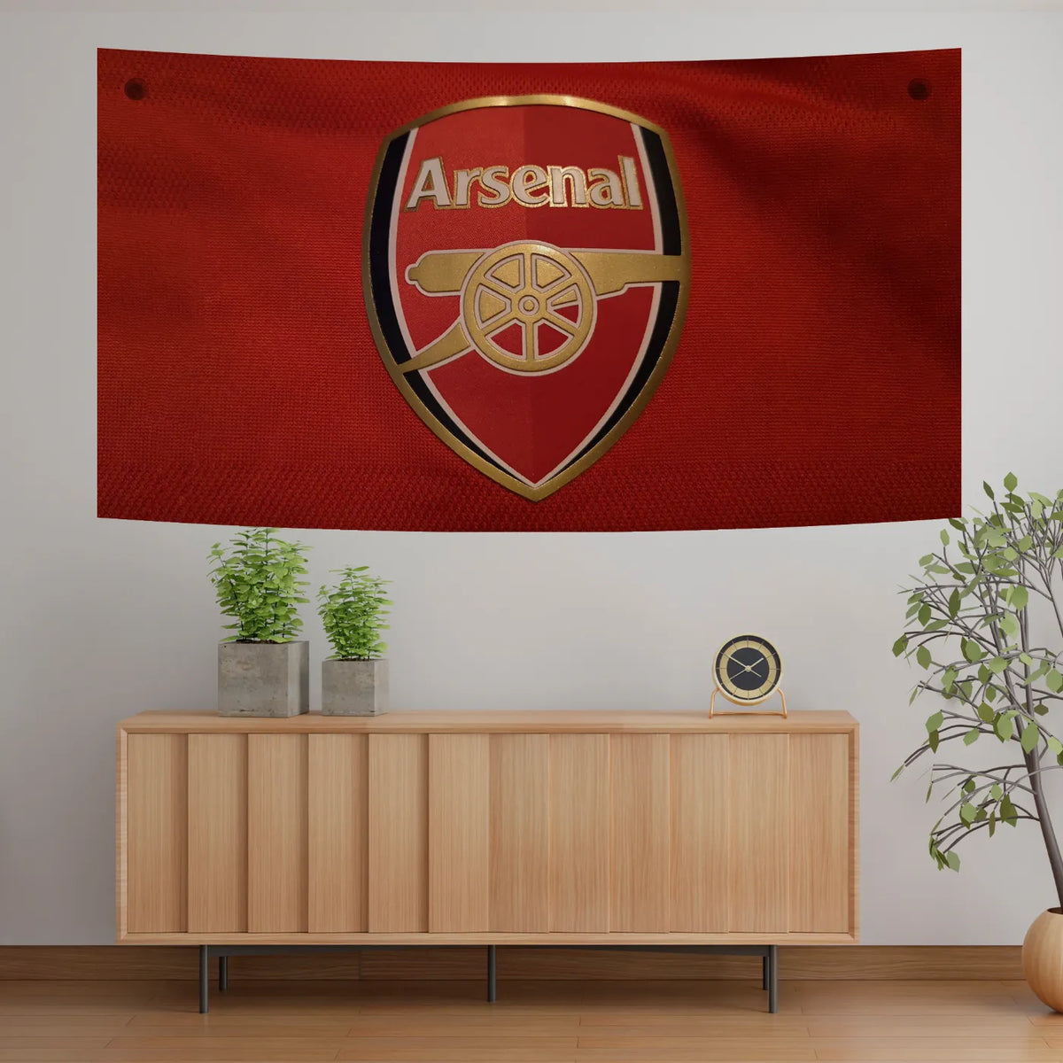 Arsenal Jersey Texture – Authentic Fabric Design Tapestry