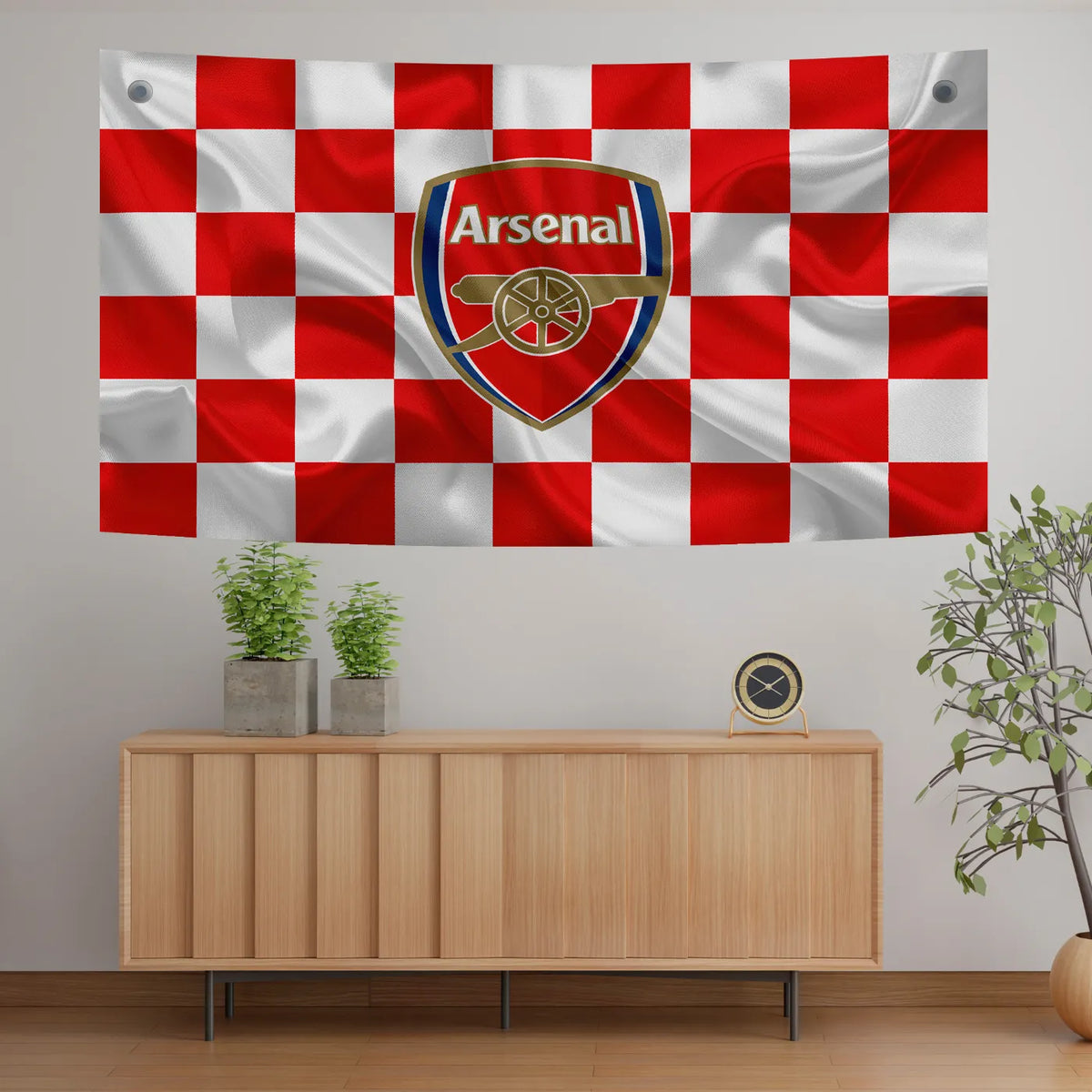 Checkered Arsenal Pride – Red White Retro Edition Tapestry