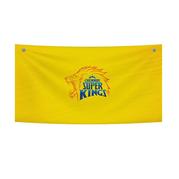 CSK Lion Emblem – Bold Yellow Legacy Design Tapestry
