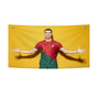 Cristiano Ronaldo Happy Pose – Golden Frame Tapestry