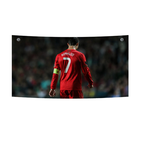 Ronaldo Downcast Pose – Reflective Match Moment Tapestry