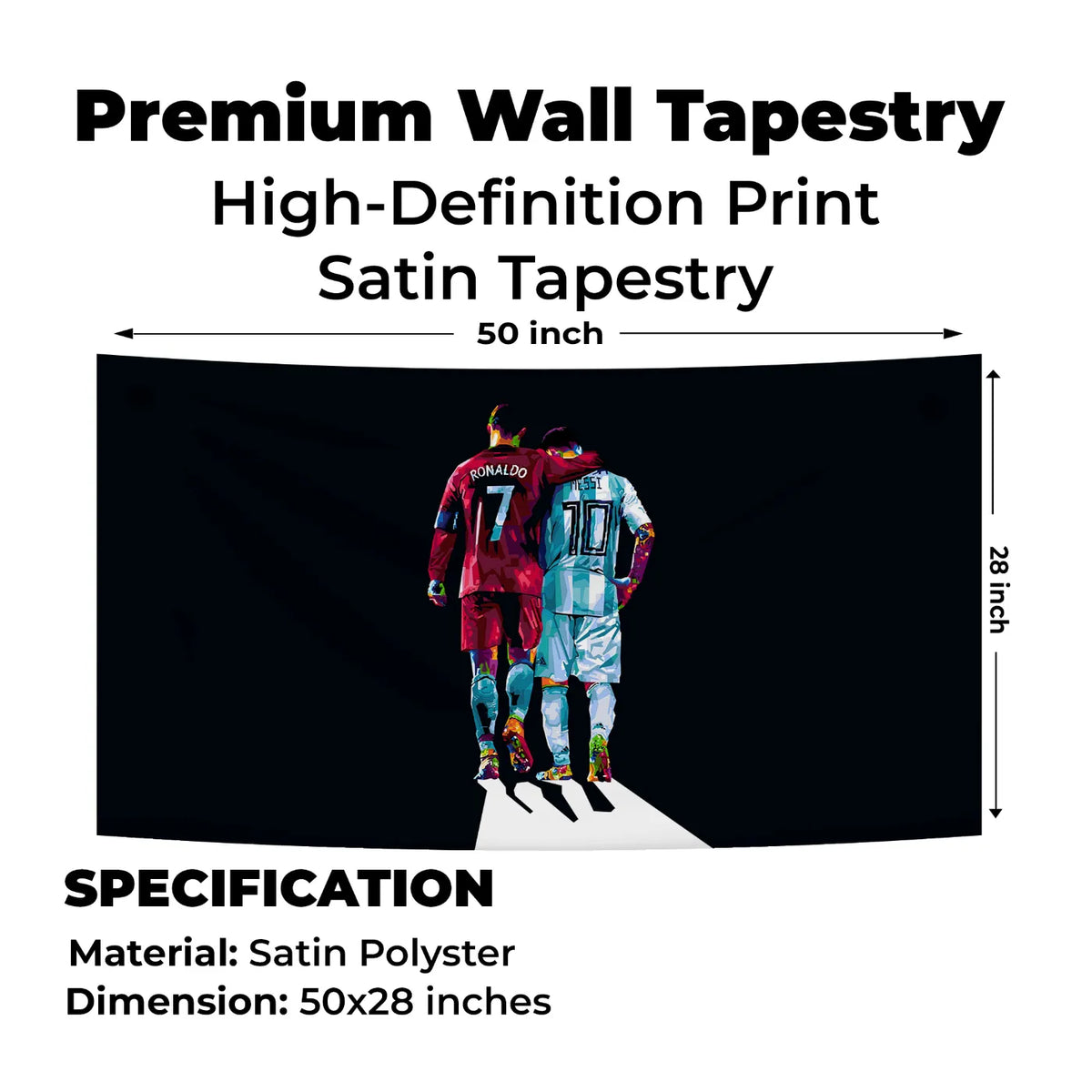 Ronaldo x Messi Walk-Off – Eternal Respect Tapestry