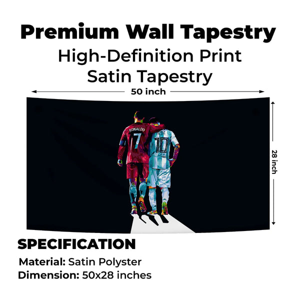 Ronaldo x Messi Walk-Off – Eternal Respect Tapestry