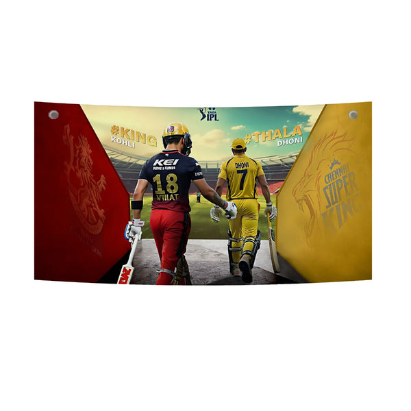 Kohli vs Dhoni IPL Legends Walk-In Tapestry