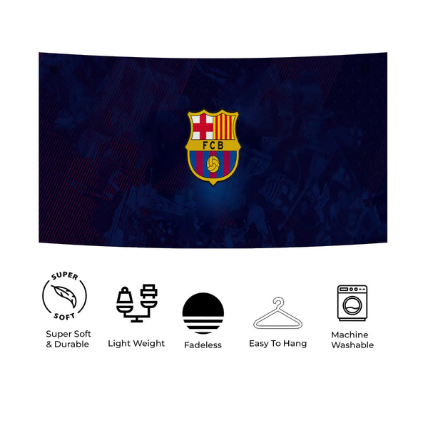Classic Barça Pride Crest Tapestry