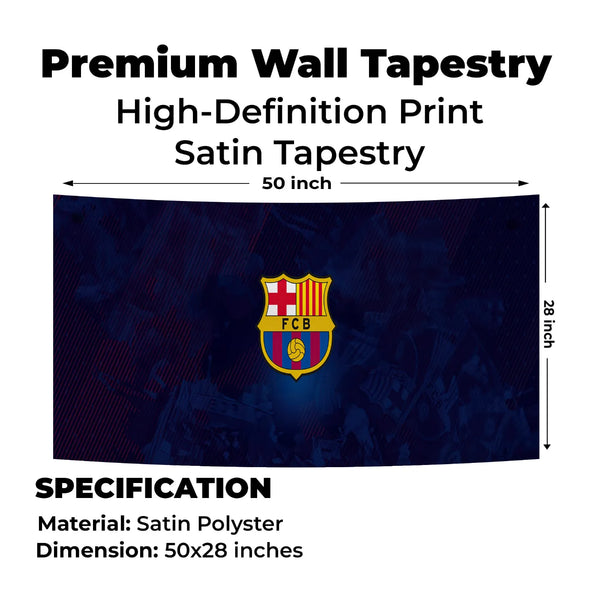 Classic Barça Pride Crest Tapestry