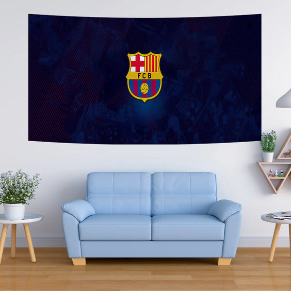Classic Barça Pride Crest Tapestry
