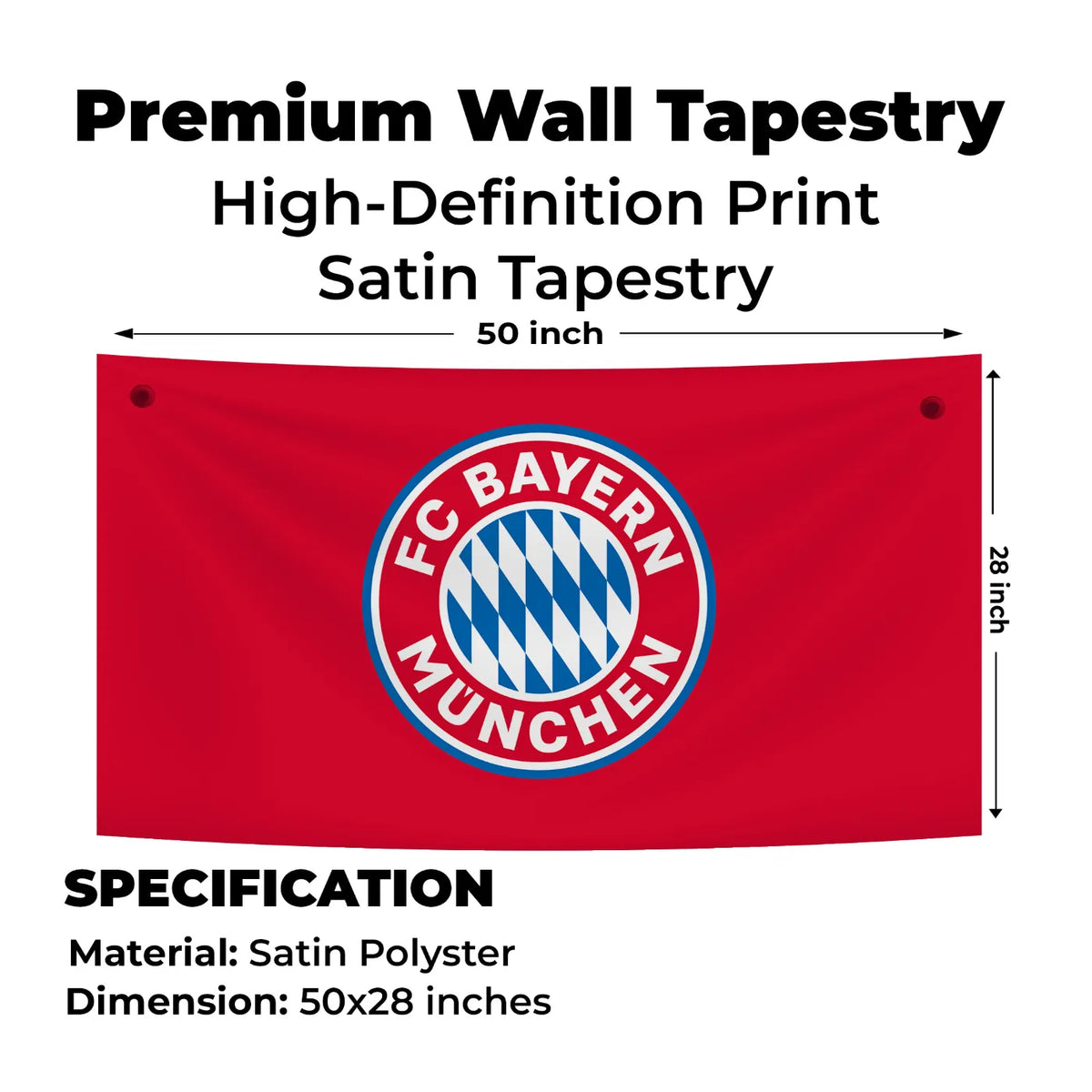 Bayern Red Legacy Crest Tapestry
