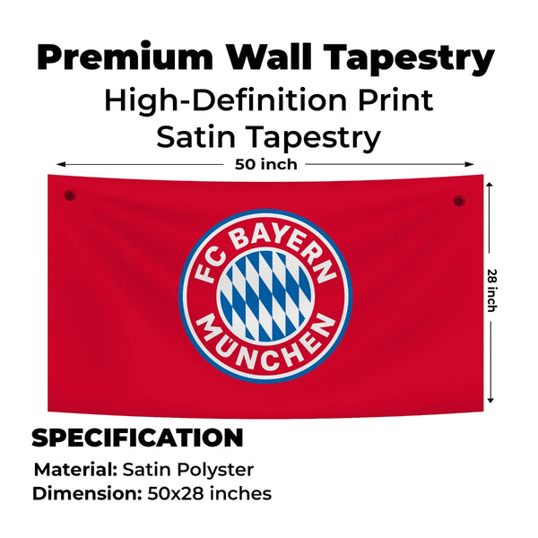 Bayern Red Legacy Crest Tapestry