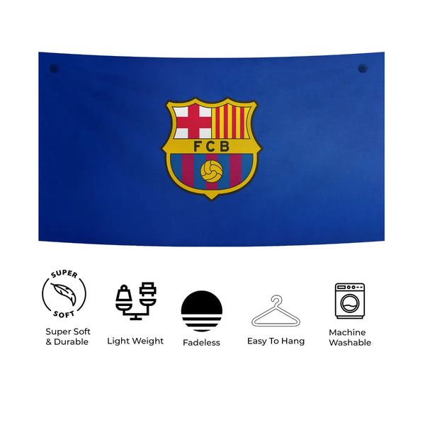 Barça Blue Emblem Pop Tapestry