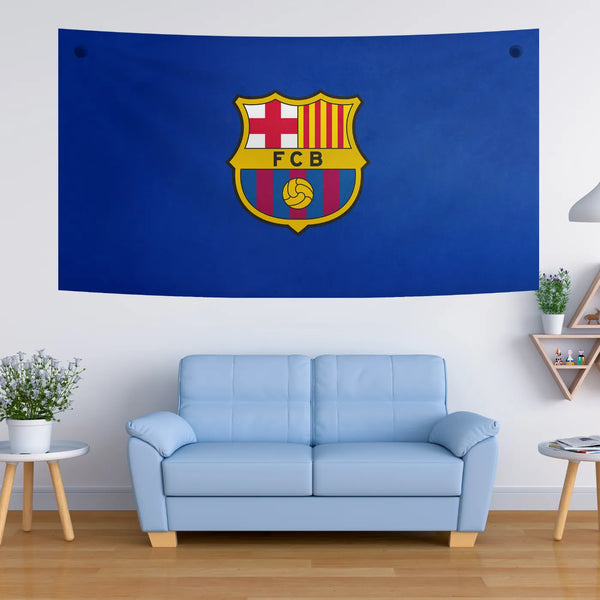 Barça Blue Emblem Pop Tapestry