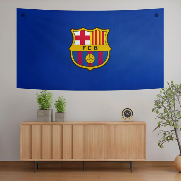 Barça Blue Emblem Pop Tapestry