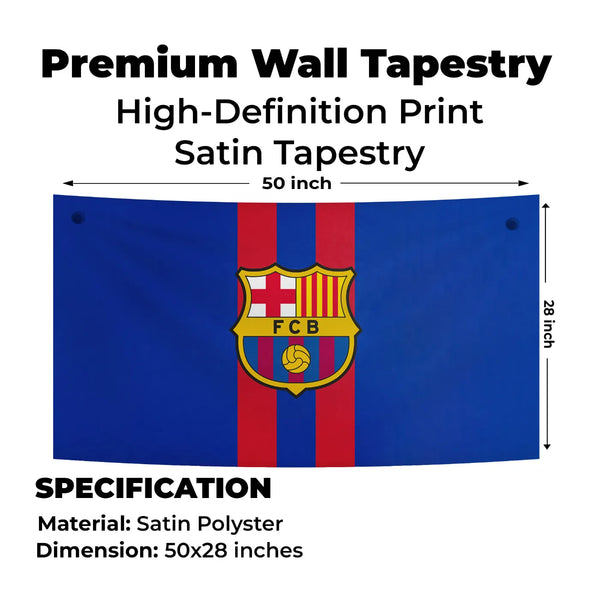 Striped Barça Heritage Tapestry