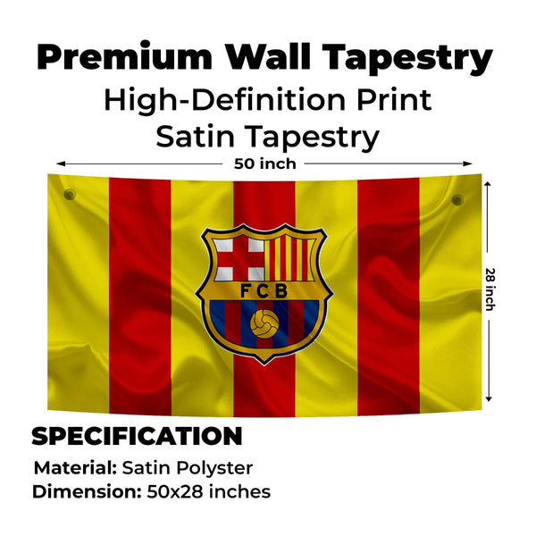 Golden Catalunya Barça Tapestry