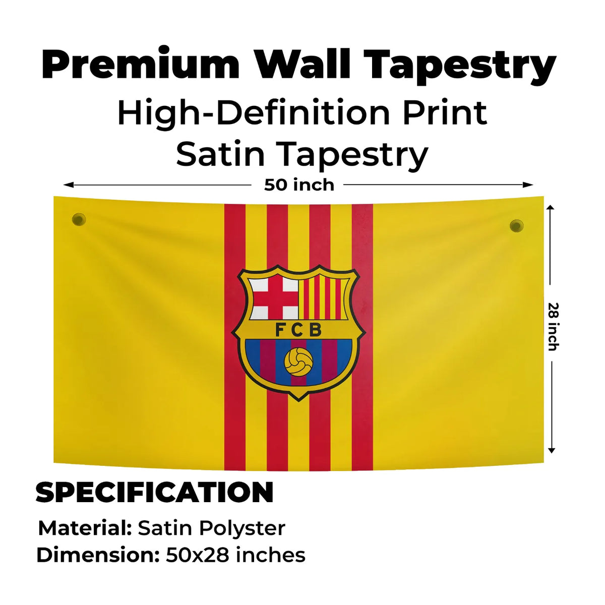 Catalan Stripes Bold Barça Tapestry