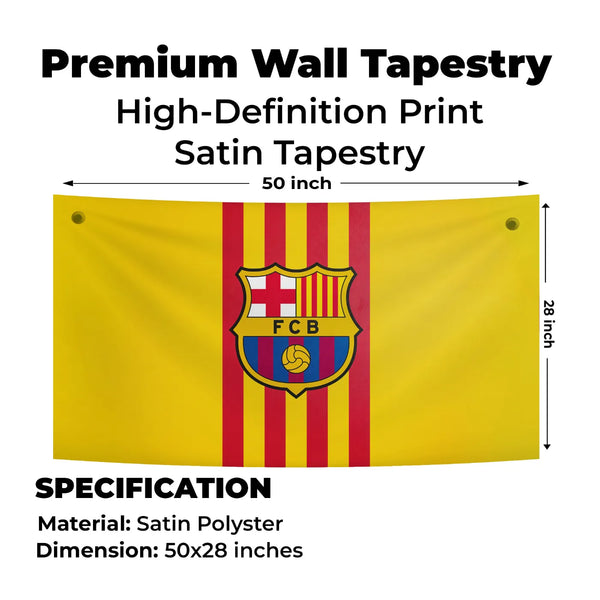 Catalan Stripes Bold Barça Tapestry
