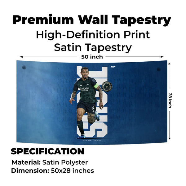 Gabriel Jesus Focus Run Tapestry