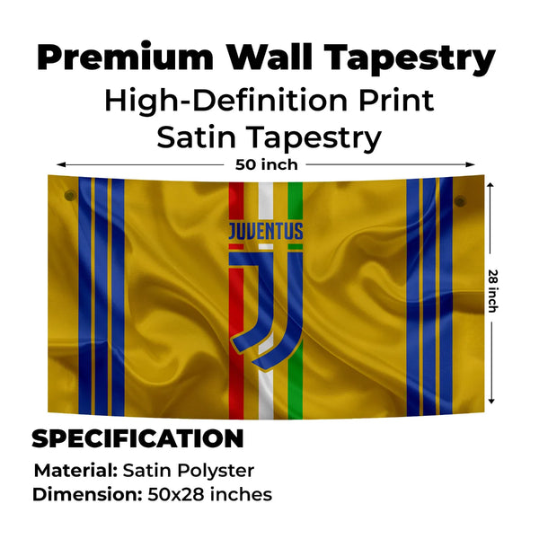 Golden Glory Juventus Stripe Tapestry