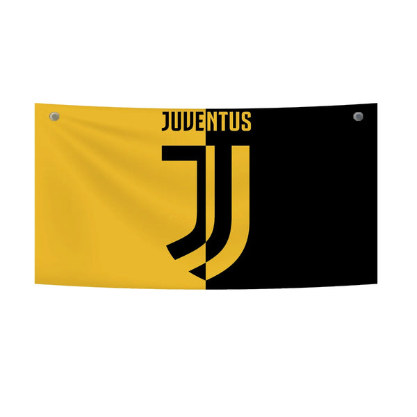 Half Black Half Gold Juventus Art Tapestry