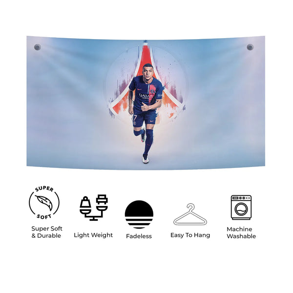 Mbappé Surge PSG Power Tapestry