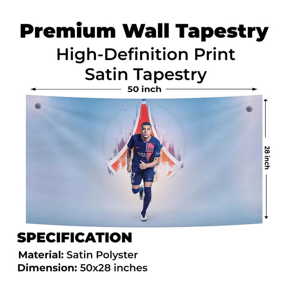 Mbappé Surge PSG Power Tapestry
