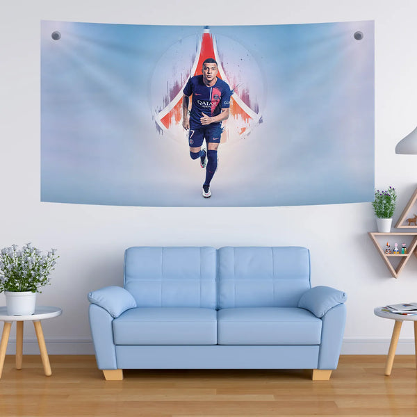 Mbappé Surge PSG Power Tapestry