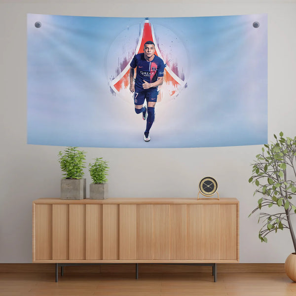 Mbappé Surge PSG Power Tapestry