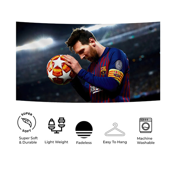 Messi’s Moment of Focus Tapestry