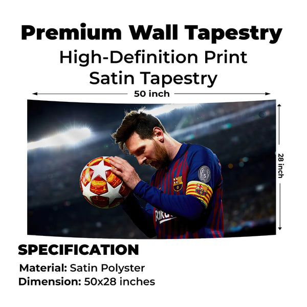 Messi’s Moment of Focus Tapestry