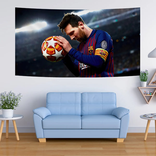 Messi’s Moment of Focus Tapestry