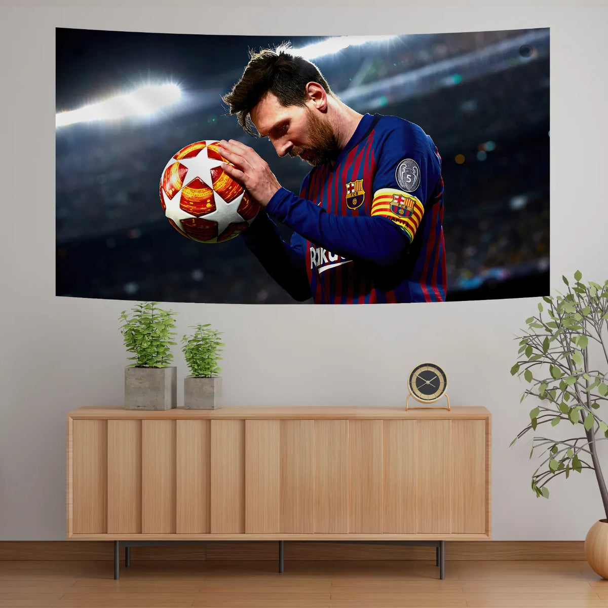 Messi’s Moment of Focus Tapestry