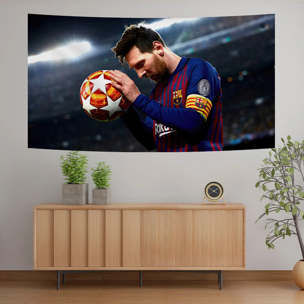 Messi’s Moment of Focus Tapestry