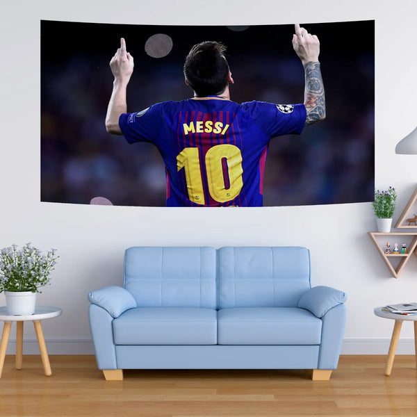 Worship the Game – Messi Celebration Tapestry