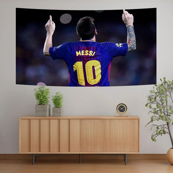 Worship the Game – Messi Celebration Tapestry