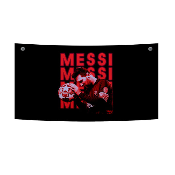 Red Shadow Messi Focus Tapestry