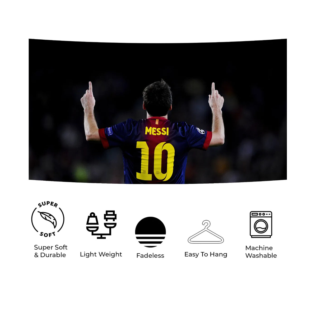 The Classic Messi Prayer Pose Tapestry
