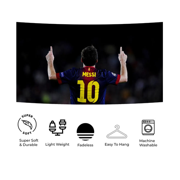 The Classic Messi Prayer Pose Tapestry